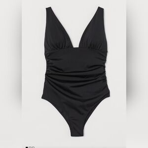 Women's H&M One Piece Shaping Black Swimsuit SZ S EUC